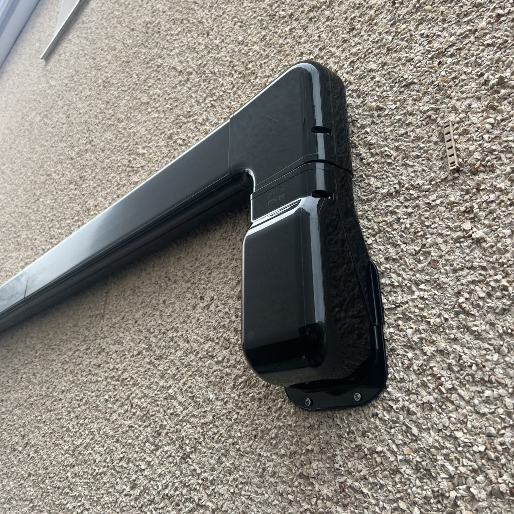 External cable trunking for air source heat pump installation on a Scottish property by Aventus Eco