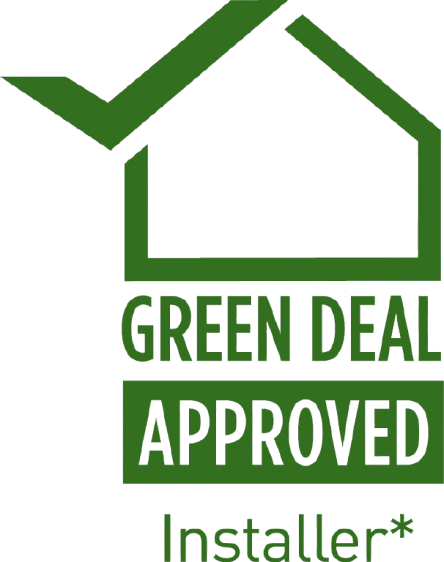 Image showing Green Deal Approved badge for renewable energy installers.